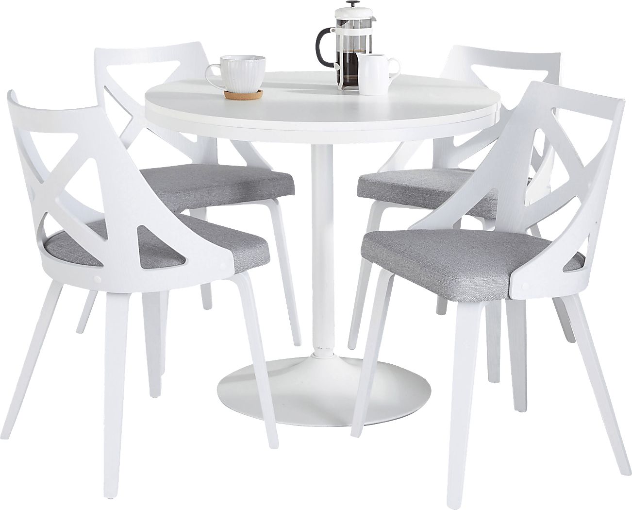 Dyme III Light Gray 5 Pc Dining Set