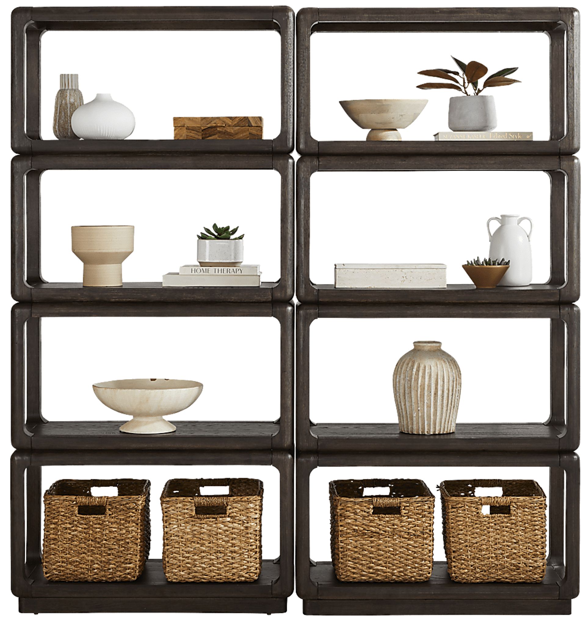 Eaglebrooke Brown 2 Pc Bookcase Set - Image 2