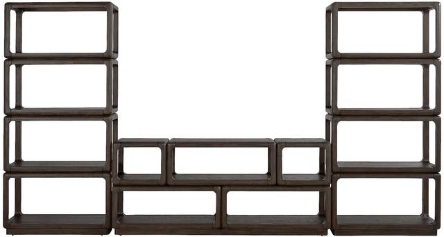 Eaglebrooke Brown 3 Pc Wall Unit with 70 in. Credenza - Thumbnail - Image 1