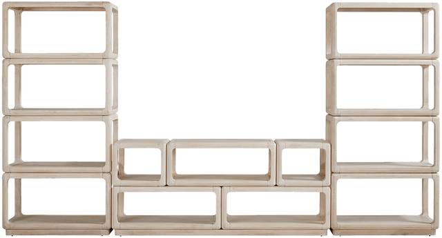 Eaglebrooke Natural 3 Pc Wall Unit with 70 in. Credenza - Thumbnail - Image 1