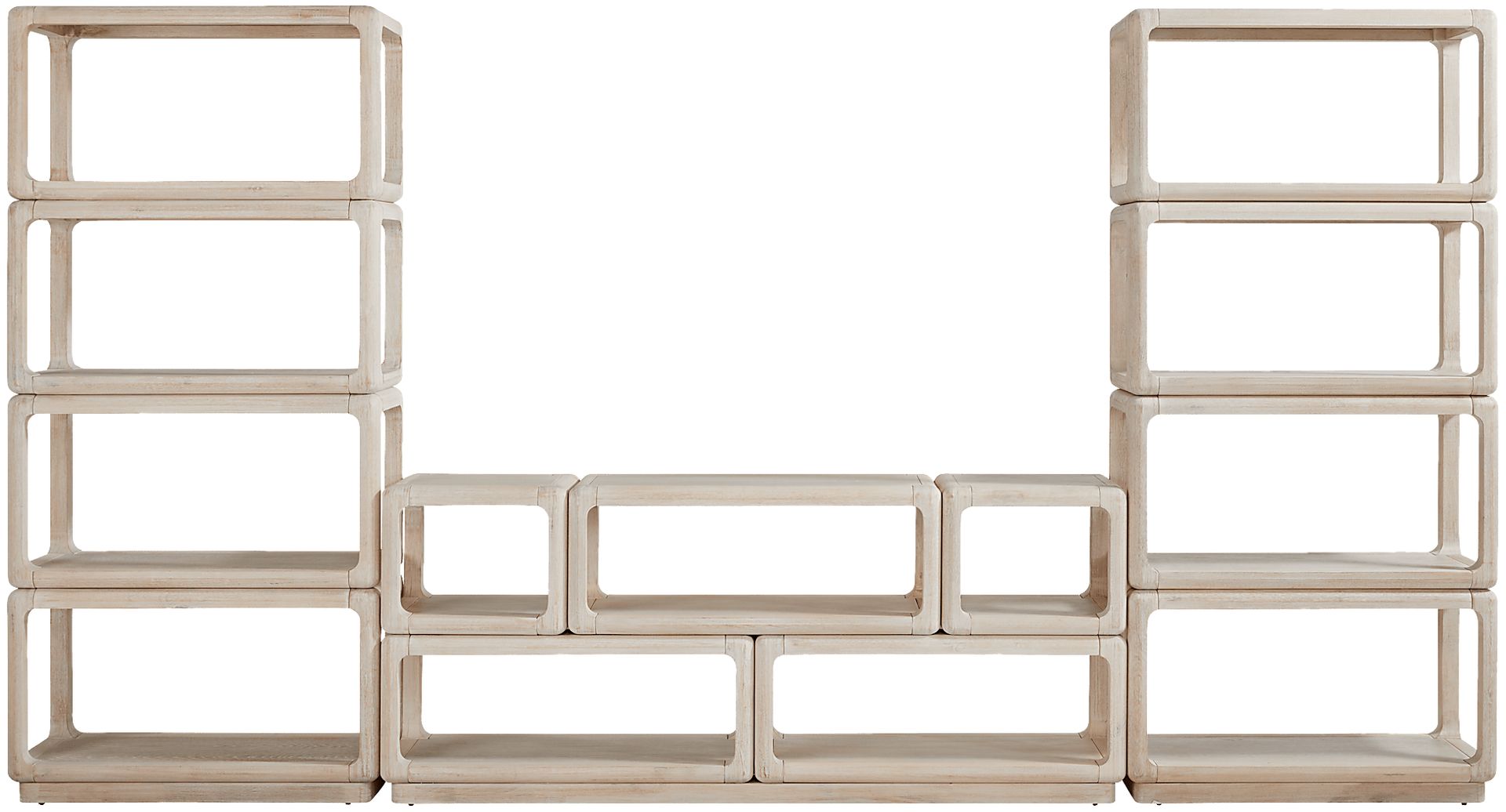 Eaglebrooke Natural 3 Pc Wall Unit with 70 in. Credenza - Image 1
