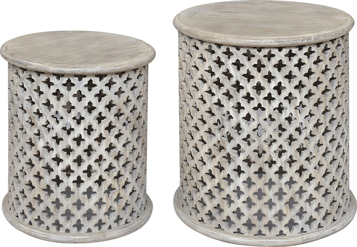Earlsfort White Colors,White Set Of 2 Accent Tables Rooms To Go