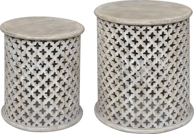 Earlsfort White Accent Table, Set of 2 - Thumbnail - Image 1