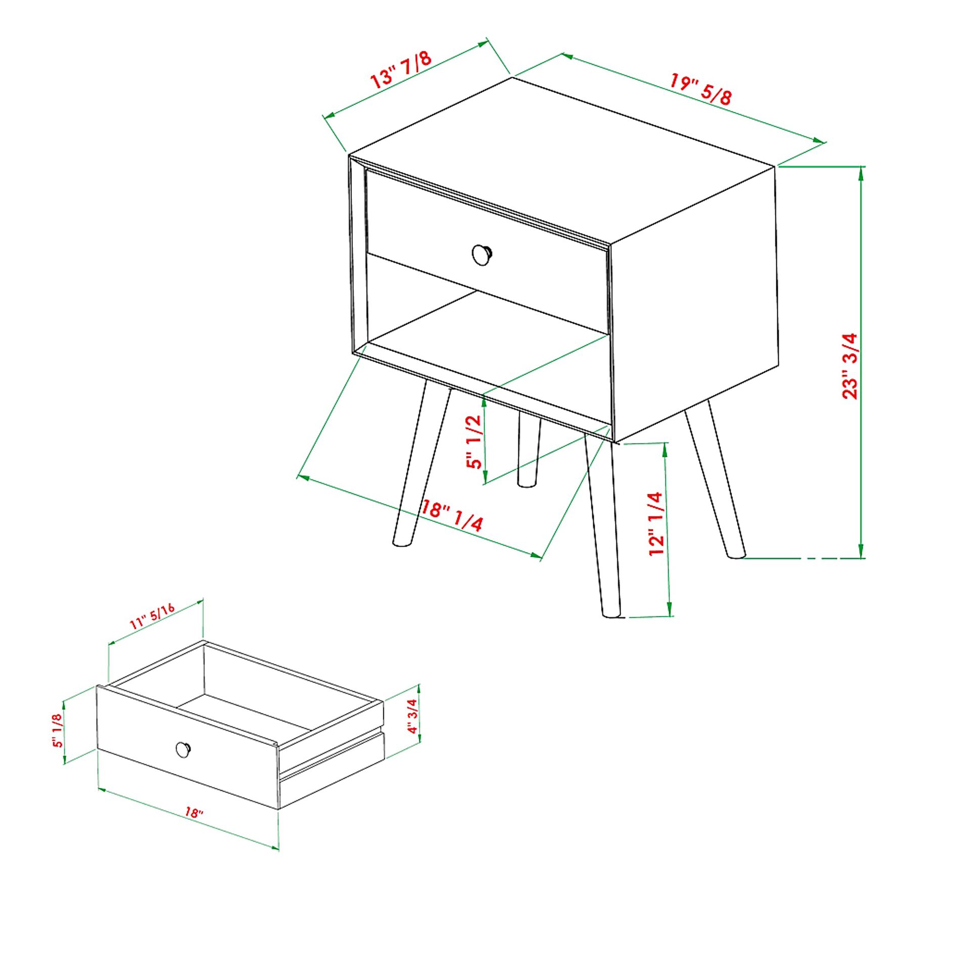Earlywood Brown Nightstand - Image 6
