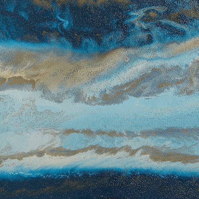 Earth's Surface Blue Artwork, Set of 5 - Thumbnail - Image 3