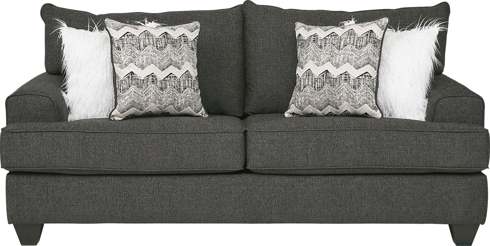 East Bank Black 7 Pc Living Room with Sleeper Sofa - Image 4