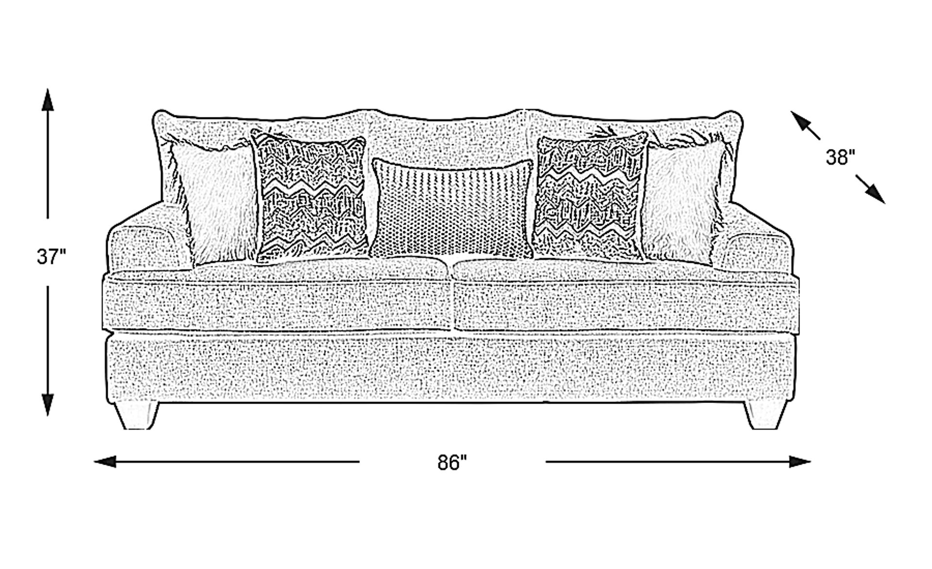 Dimension Image. Please refer to the Dimension Tab on this page for dimension details.