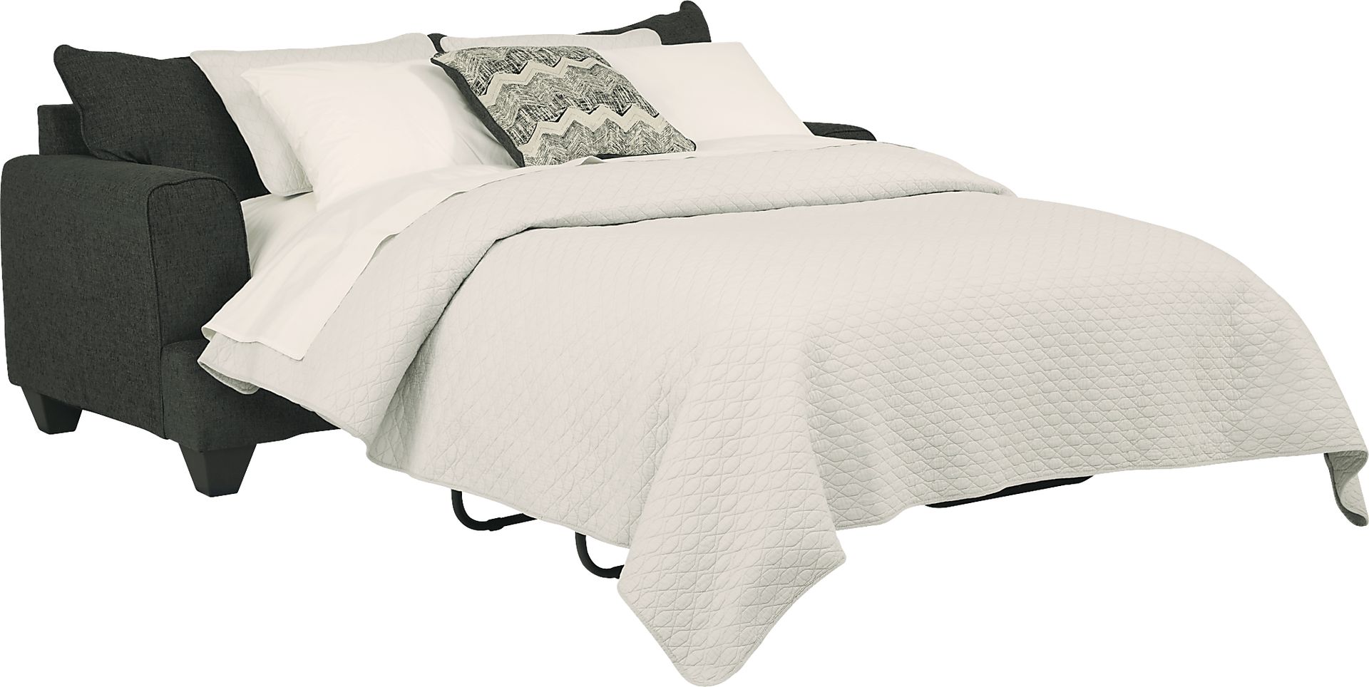 East Bank Black Sleeper Loveseat - Image 2