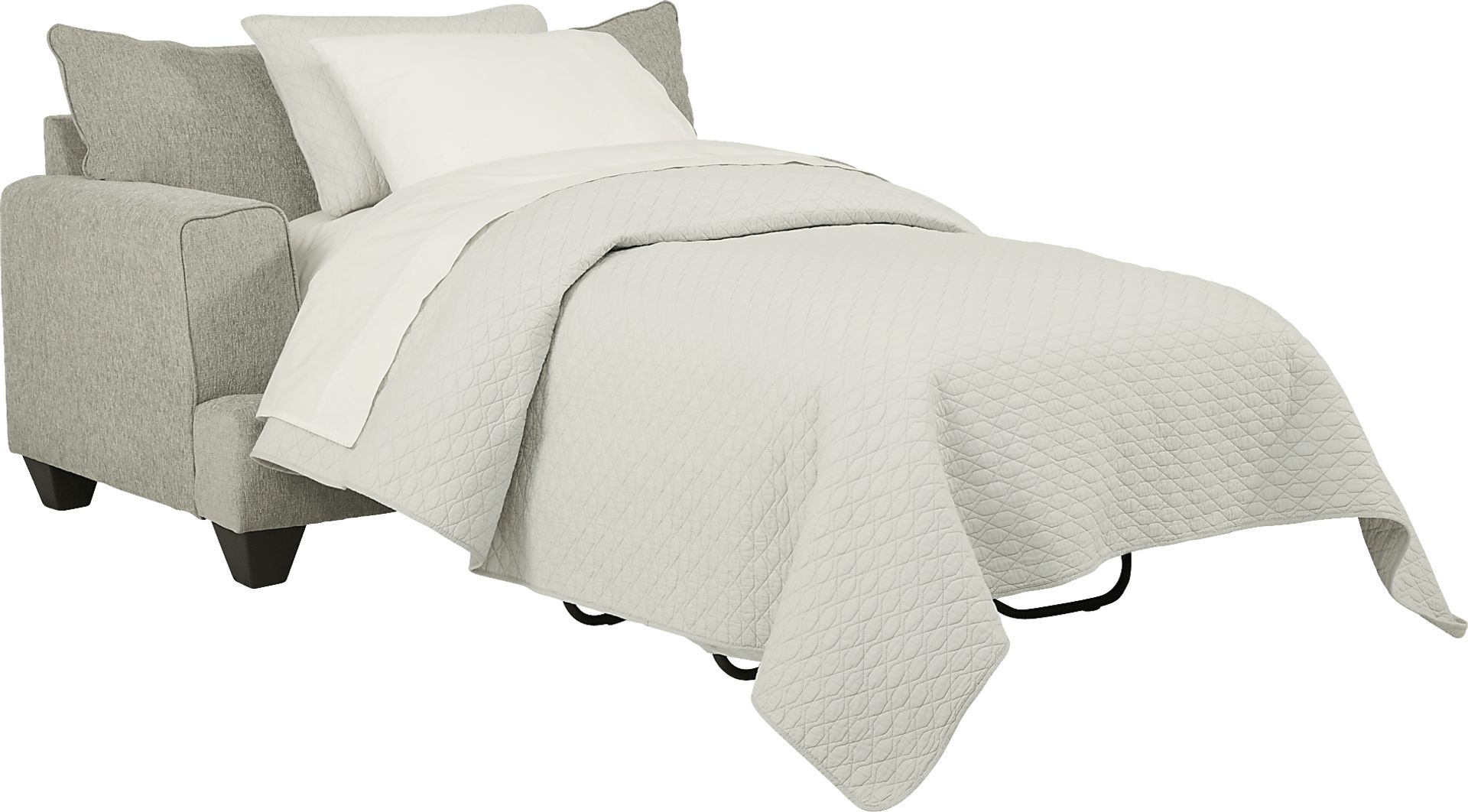 East Bank Gray Gel Foam Sleeper Chair - Image 3