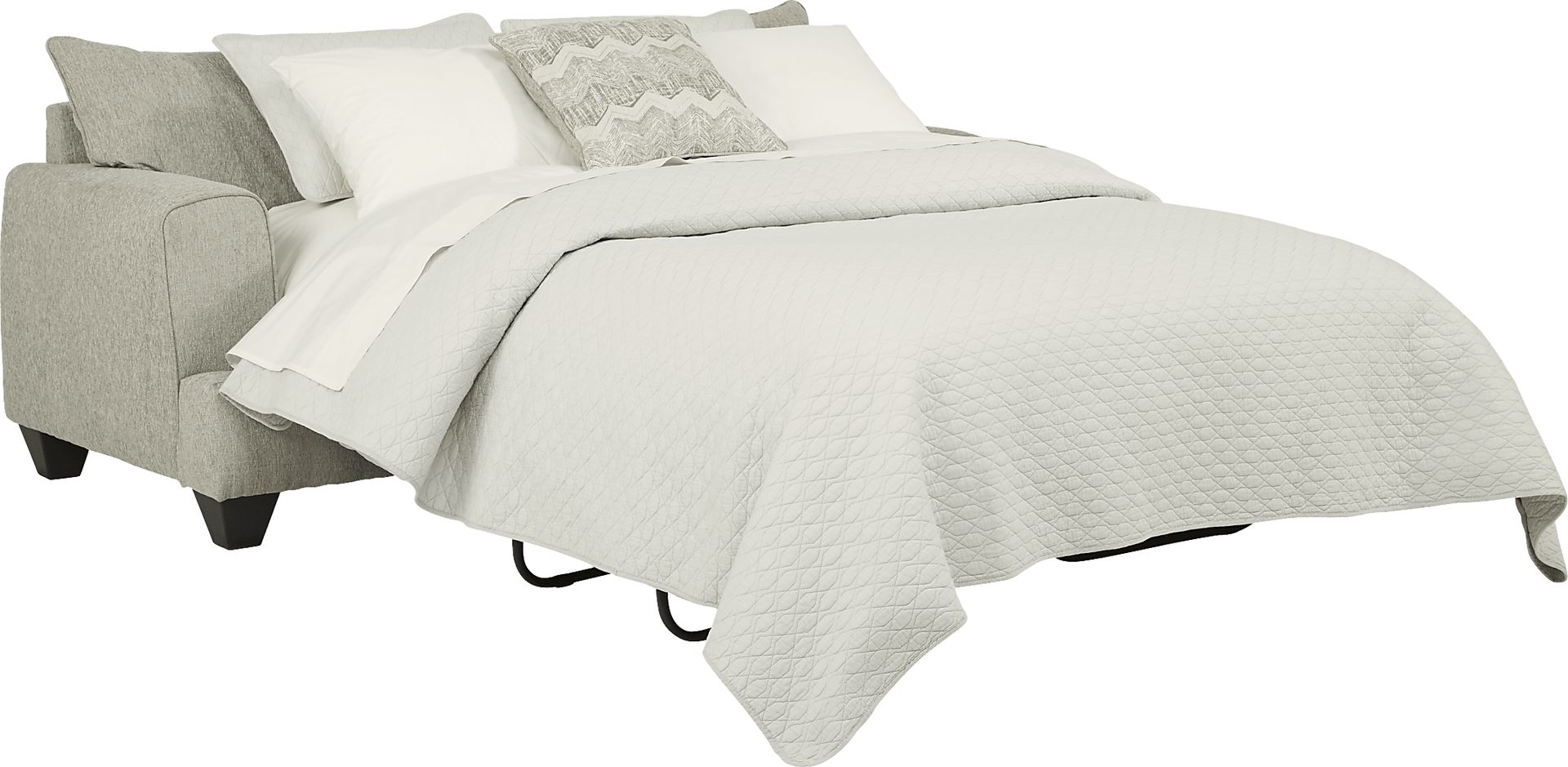 East Bank Gray Gel Foam Sleeper Loveseat - Image 2