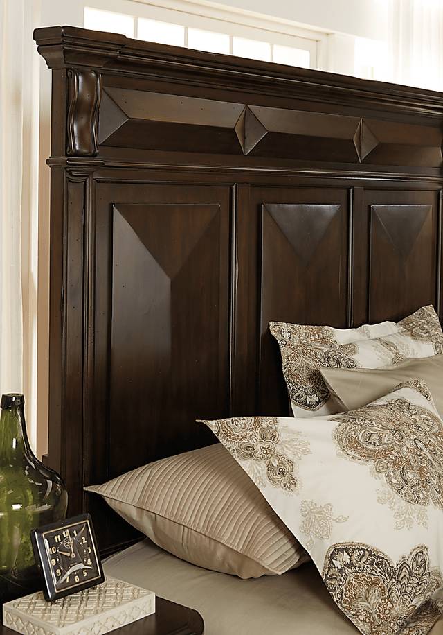 East Indies Mahogany 3 Pc King Panel Bed - Thumbnail - Image 2
