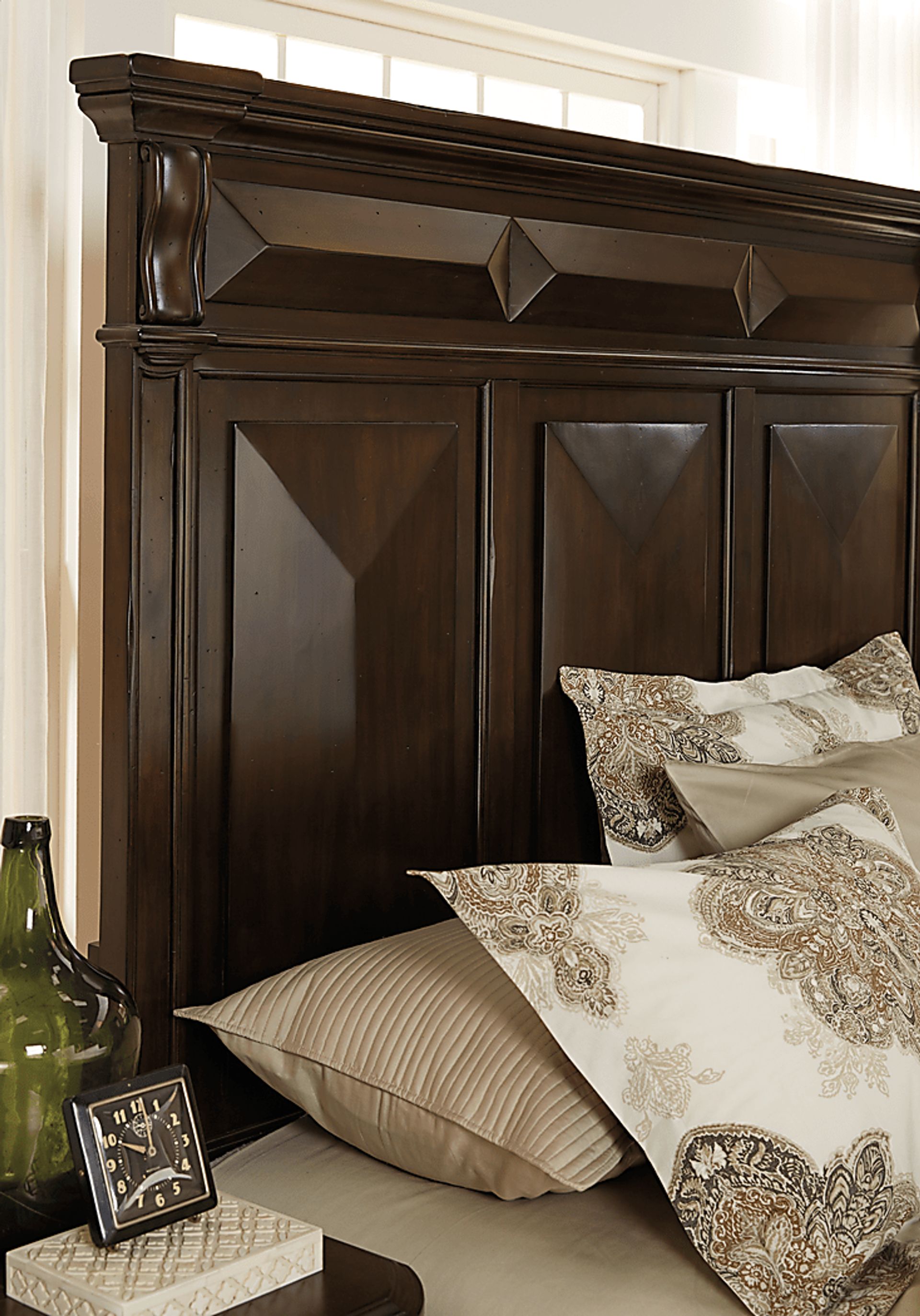 East Indies Mahogany 3 Pc King Panel Bed - Image 2