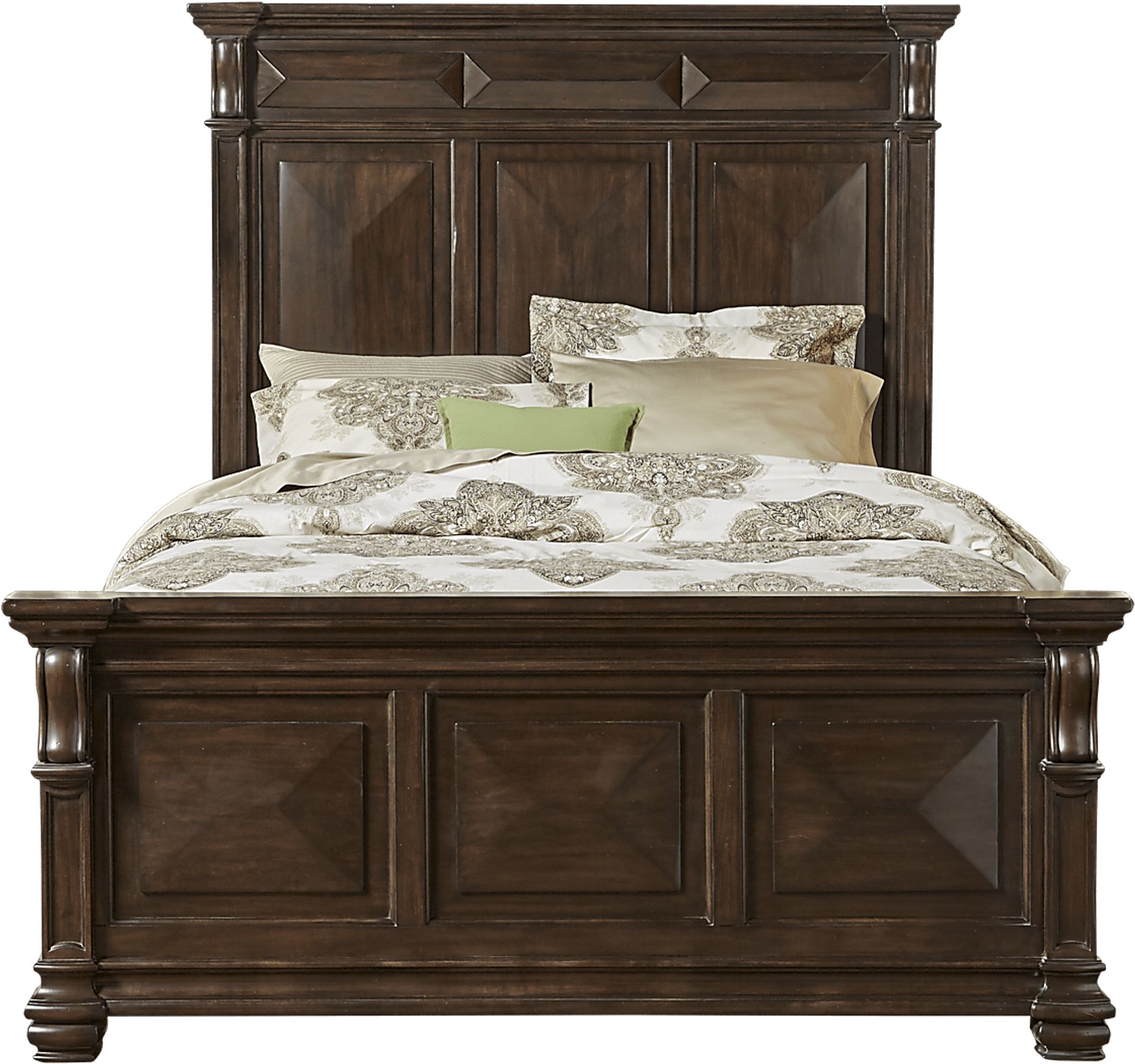 East Indies Mahogany 3 Pc King Panel Bed - Image 1