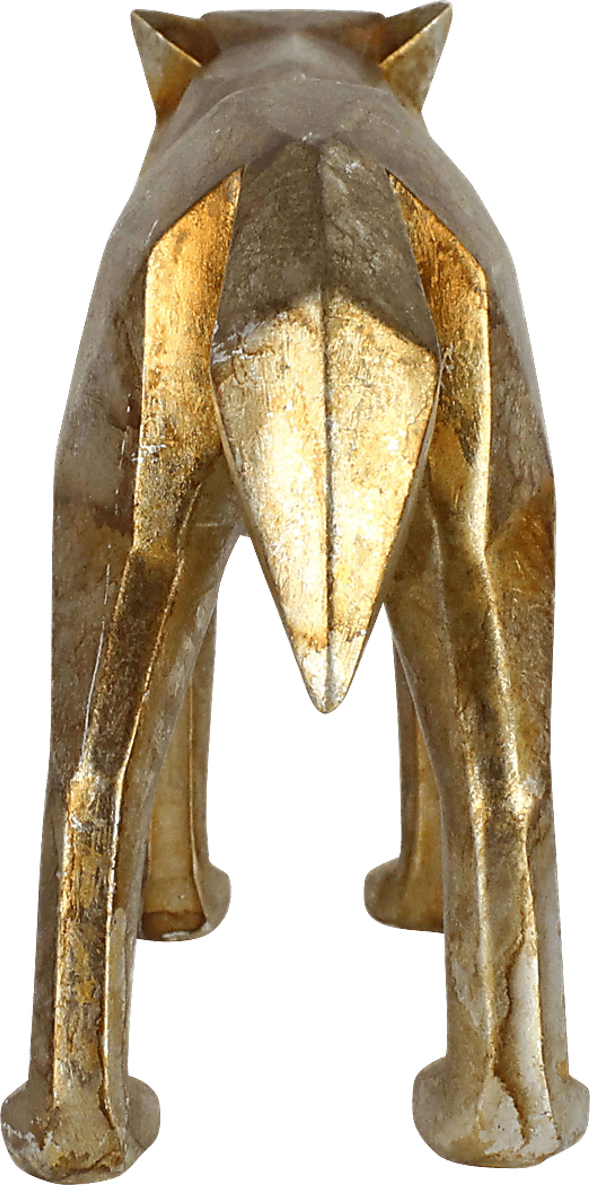 East Madison Gold Wolf Statue - Image 3
