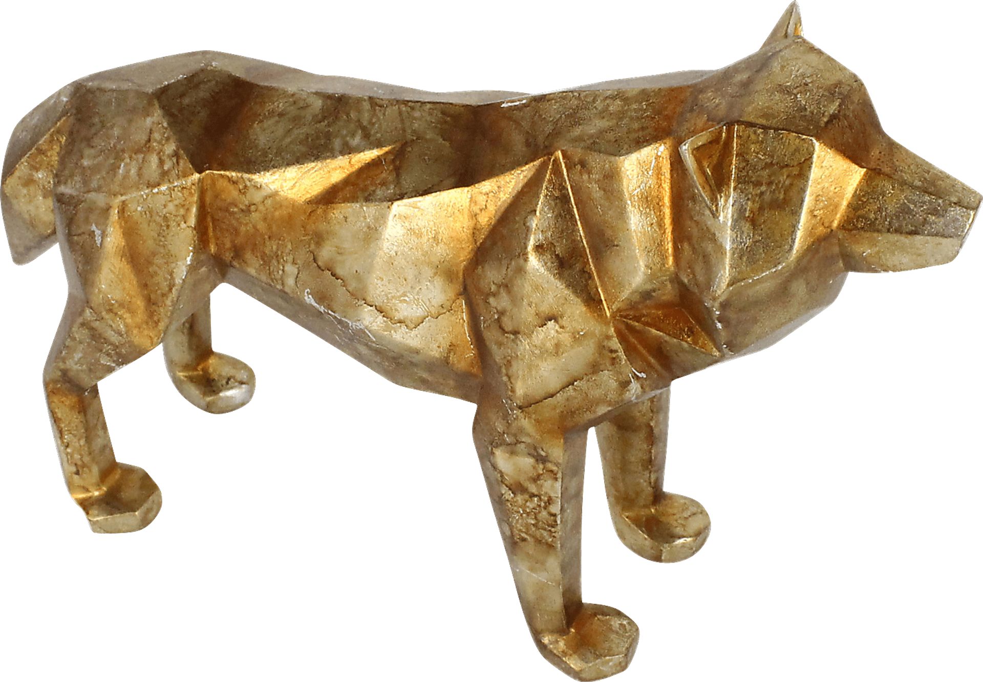 East Madison Gold Wolf Statue - Image 5