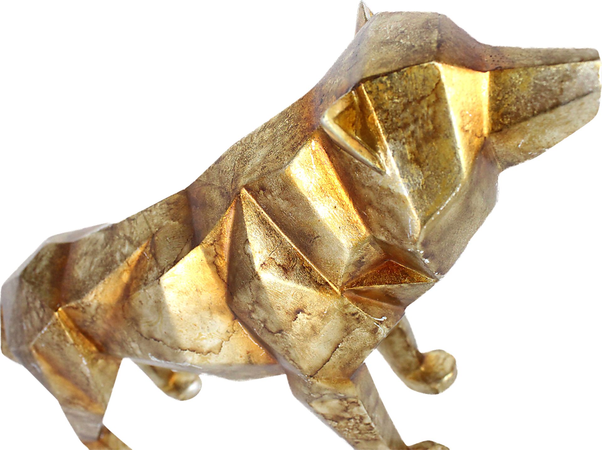 East Madison Gold Wolf Statue - Image 8