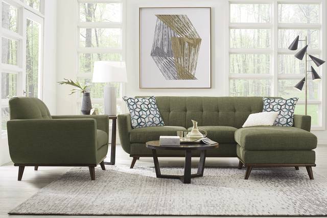 East Side Avocado 3 Pc Sectional Living Room - Thumbnail - Image 1