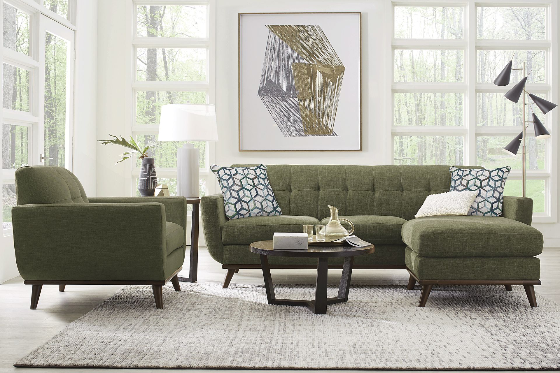East Side Avocado Chaise Sofa - Image 2