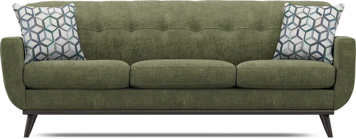 East Side Avocado Green Chenille Fabric Sofa | Rooms to Go