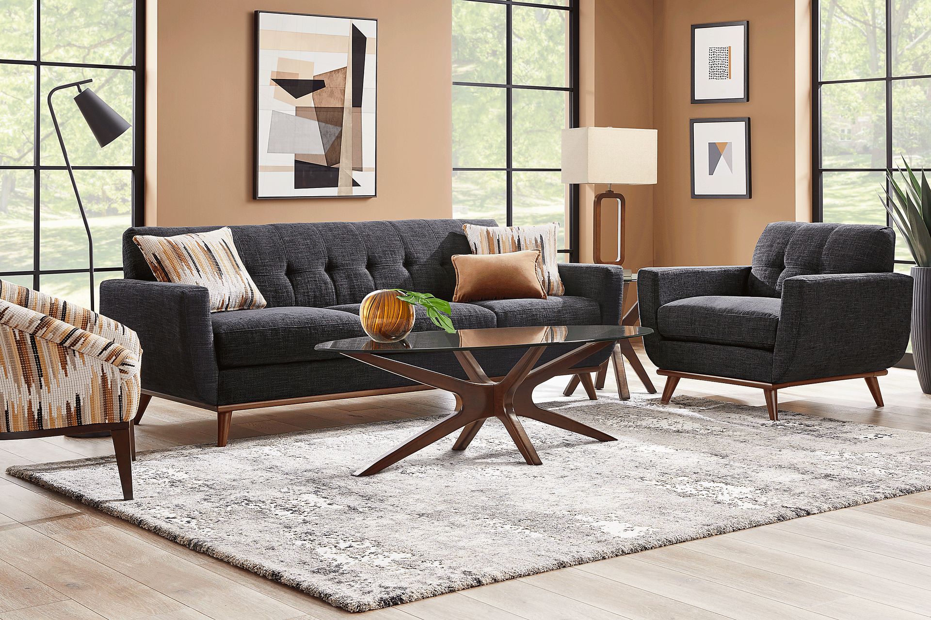 East Side Black 5 Pc Living Room - Image 1
