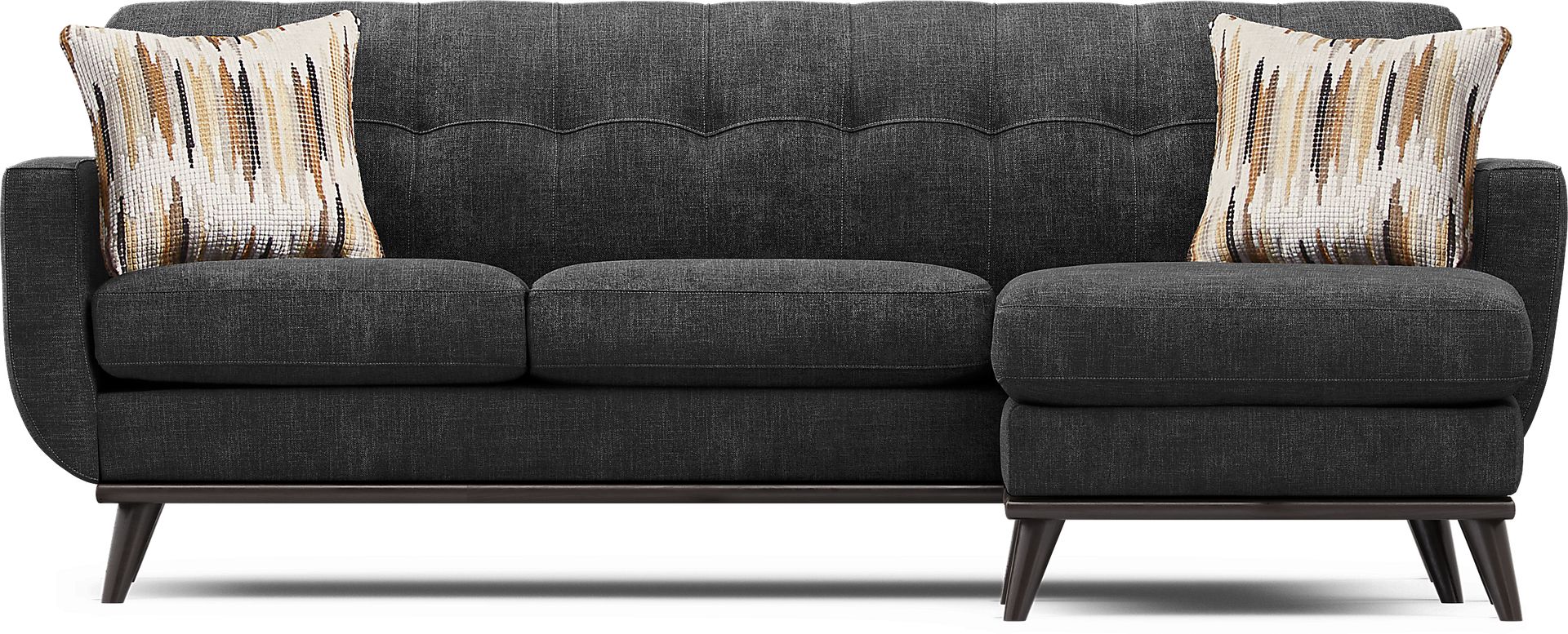 East Side Black Chaise Sofa - Image 1