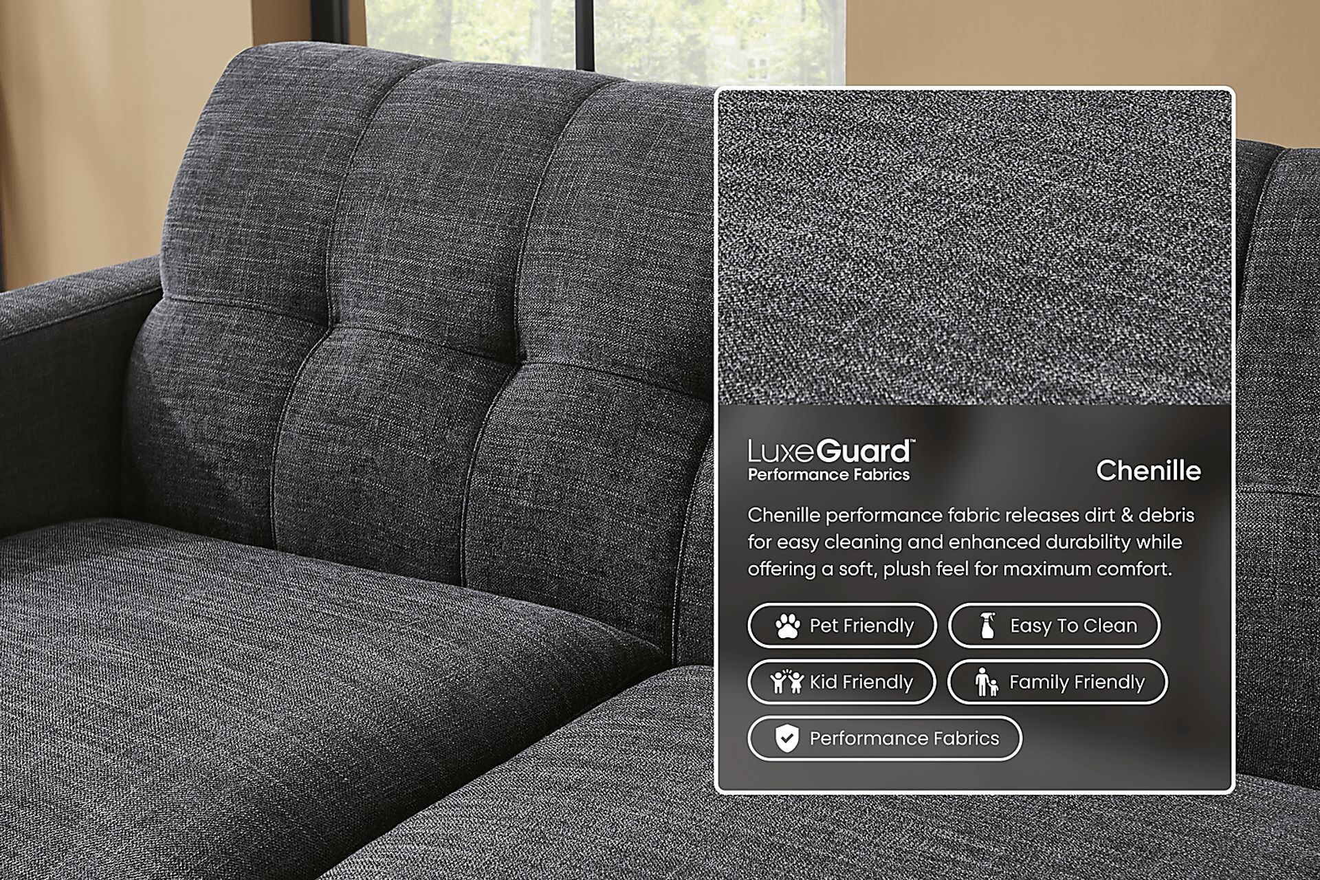 East Side Black Ottoman - Image 2