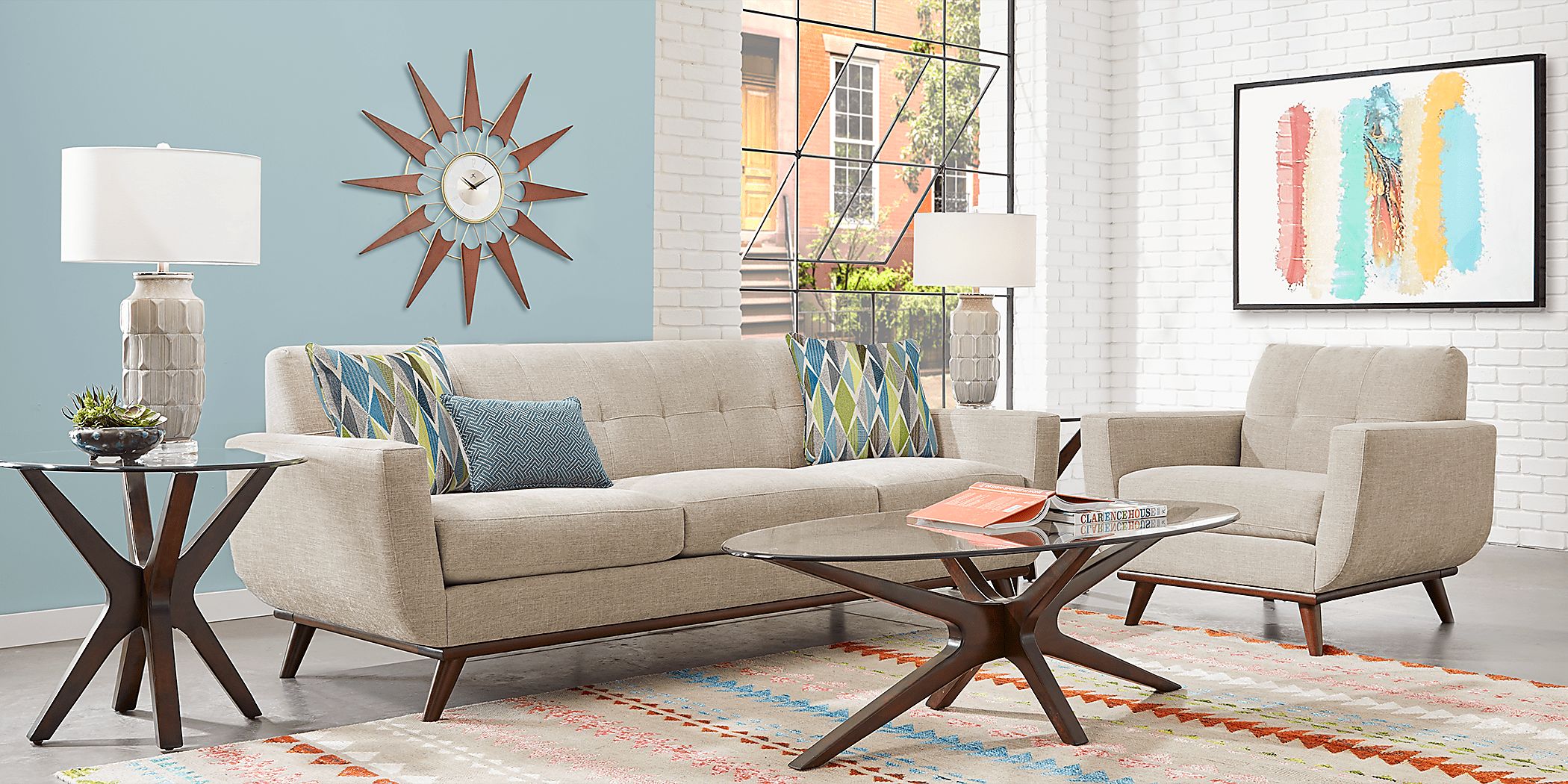 East Side Mushroom 6 Pc Living Room Rooms To Go