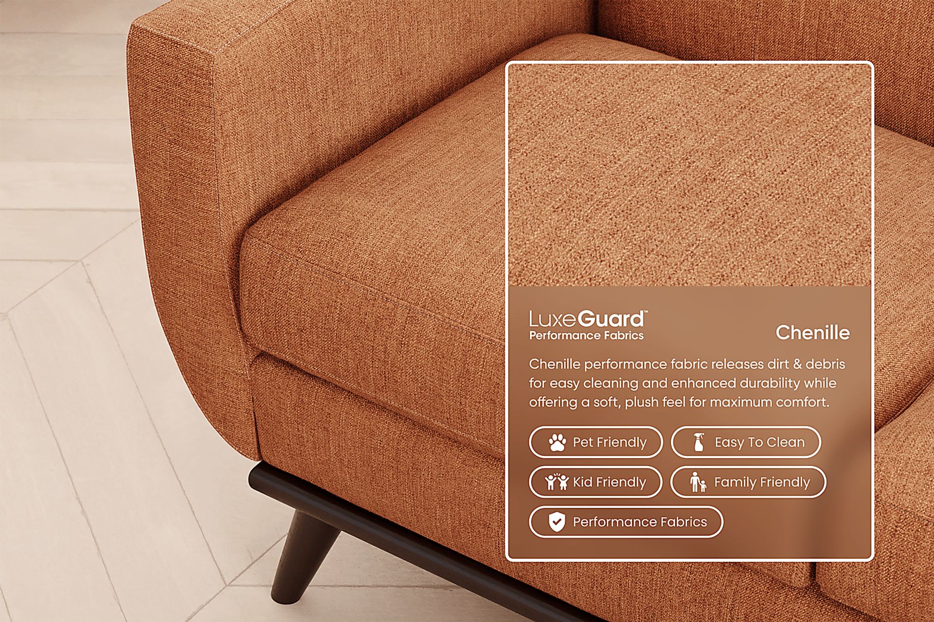 East Side Russet Apartment Sofa - Image 3