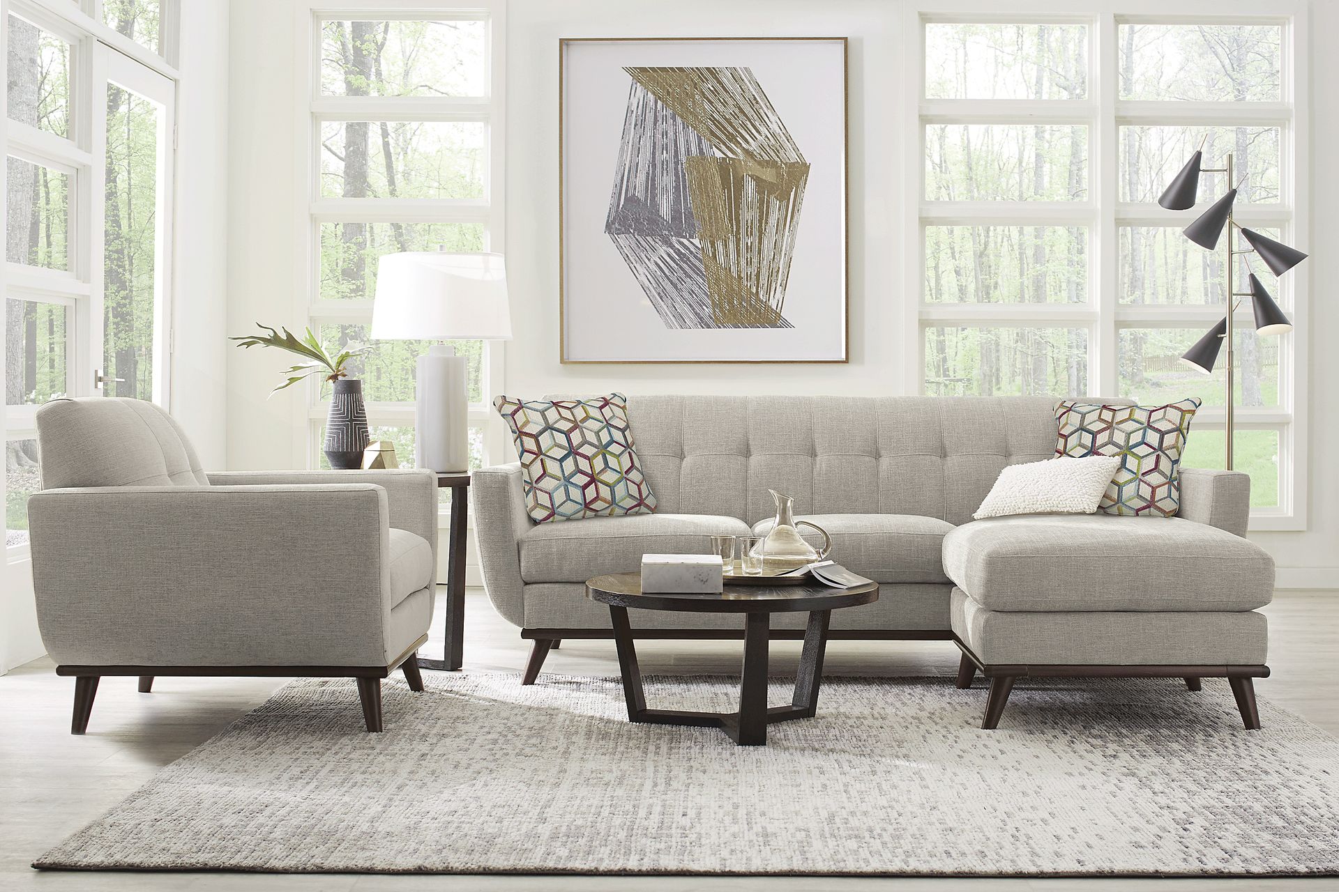 East Side Sand 5 Pc Sectional Living Room - Image 1