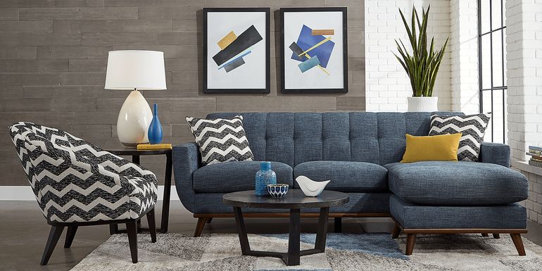 East Side Sapphire 4 Pc Sectional Living Room