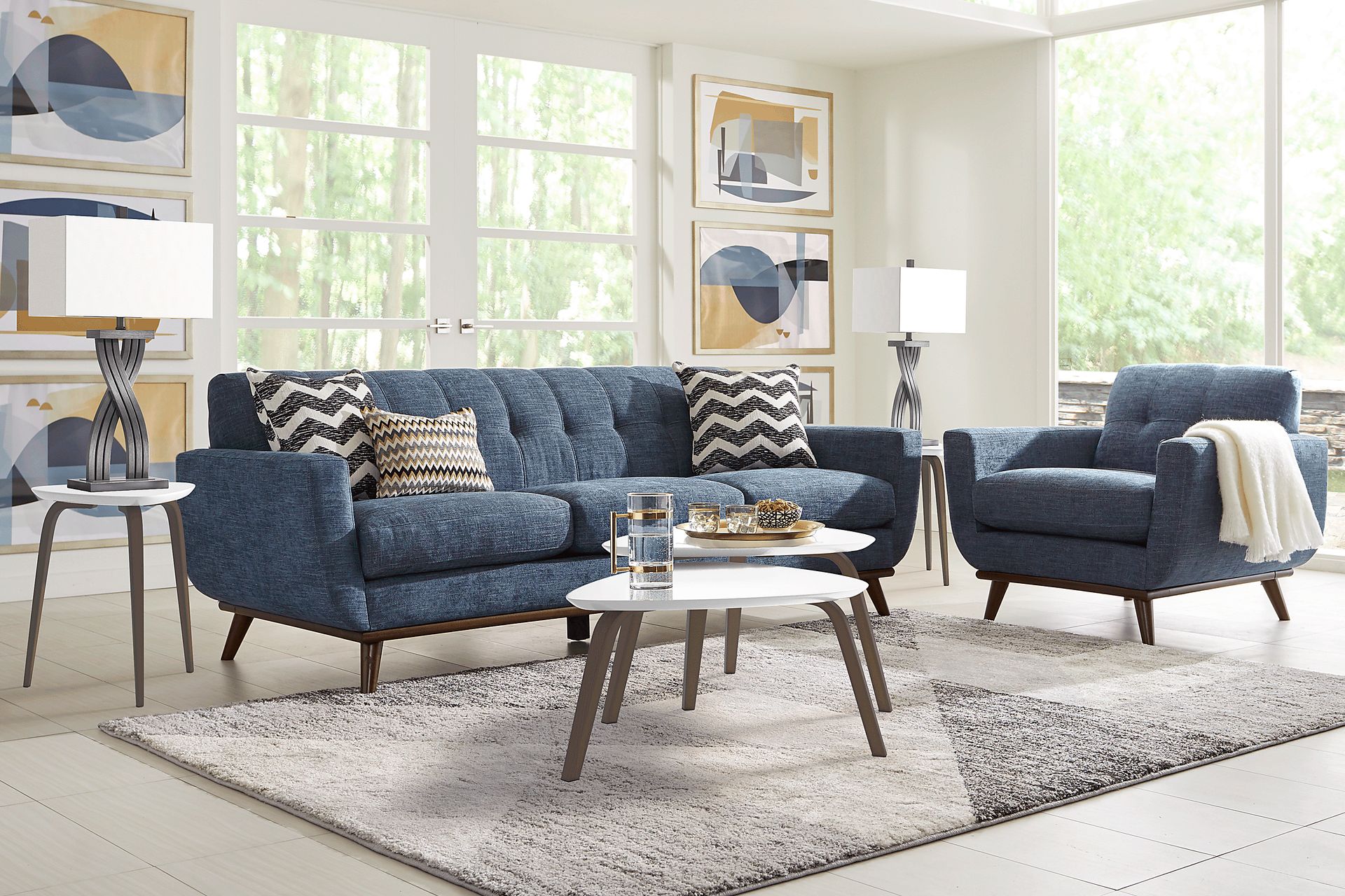 East Side Sapphire 6 Pc Living Room - Image 1