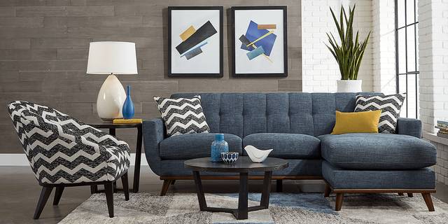 East Side Sapphire 5 Pc Sectional Living Room - Thumbnail - Image 2