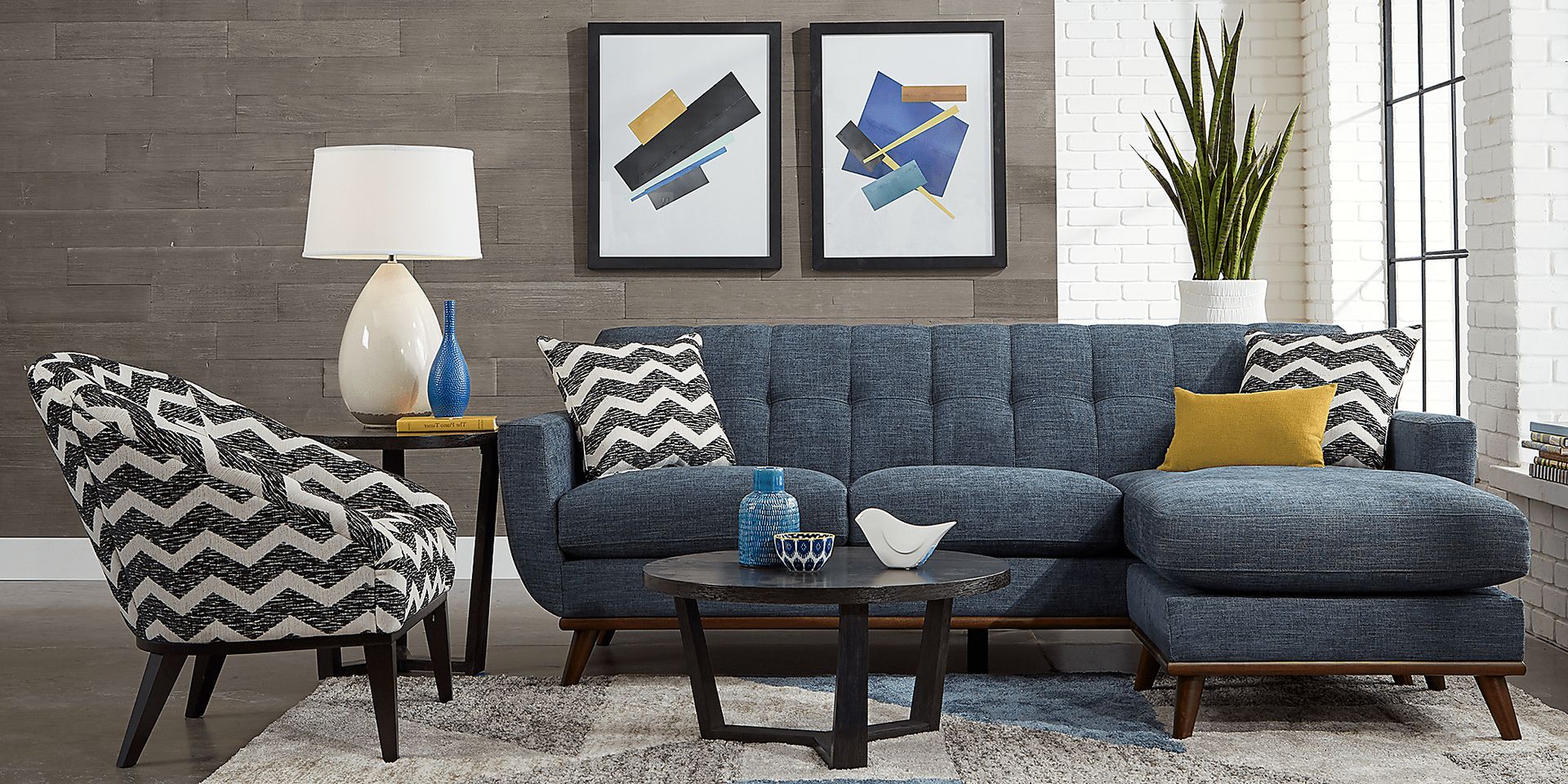 East Side Sapphire 3 Pc Sectional Living Room - Image 2