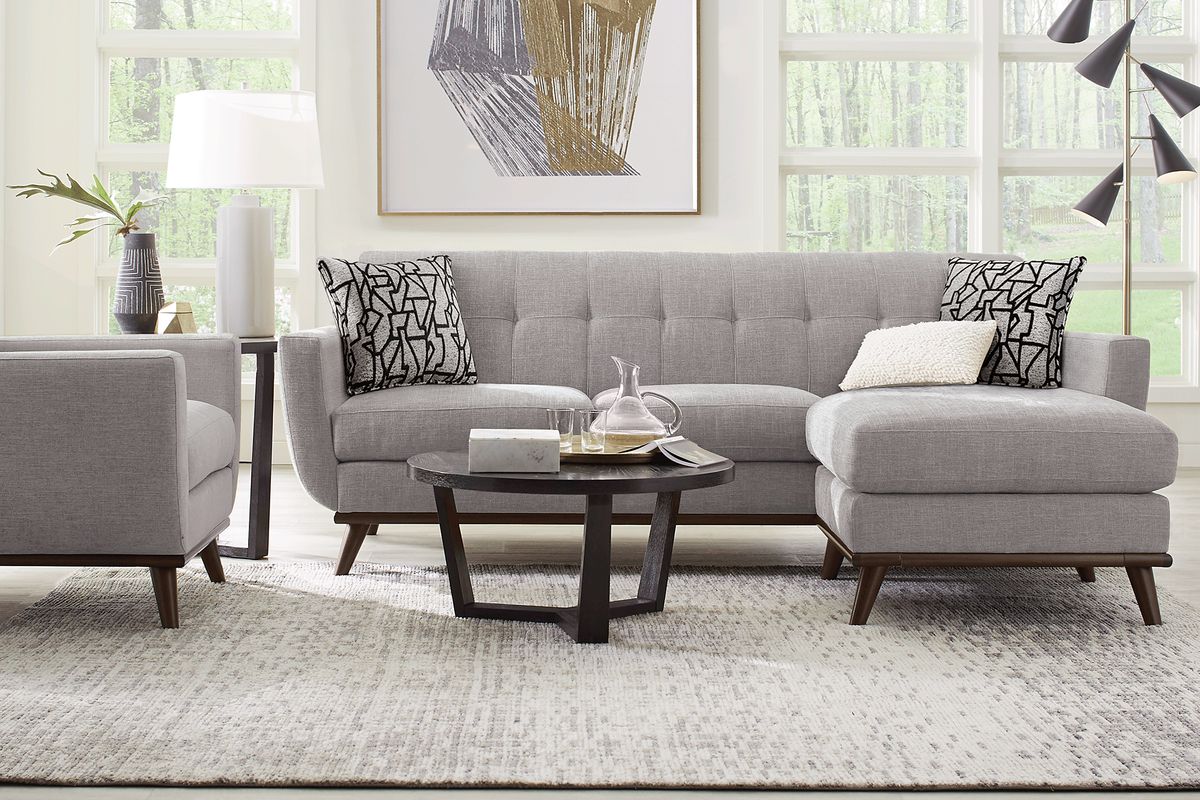 East Side Smoke Chaise Sofa