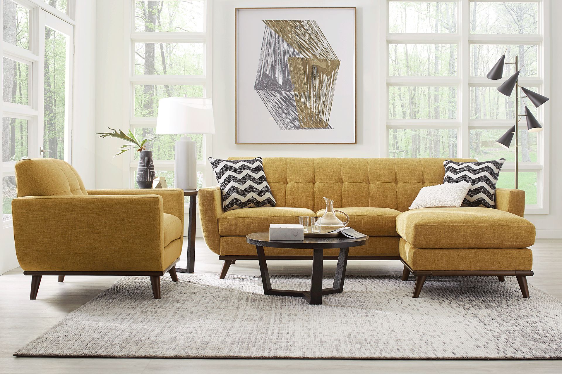 East Side Sunflower 4 Pc Sectional Living Room - Image 1