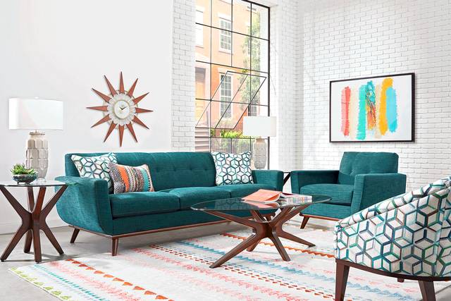 East Side Teal 5 Pc Living Room - Thumbnail - Image 1