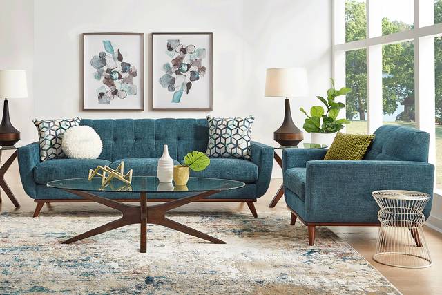 East Side Teal 5 Pc Living Room - Thumbnail - Image 1