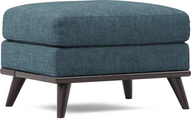 East Side Teal Ottoman