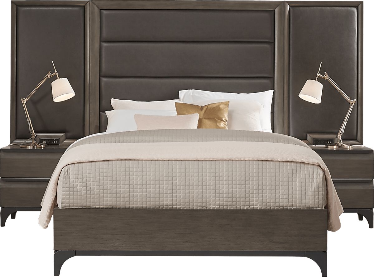 East Tower Gray 7 Pc King Wall Bed