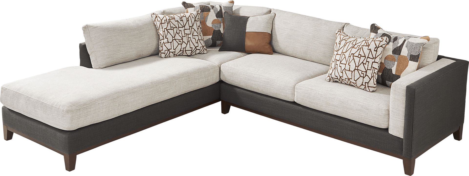 East Village Sandstone Chenille 2 Pc Sectional - Image 3