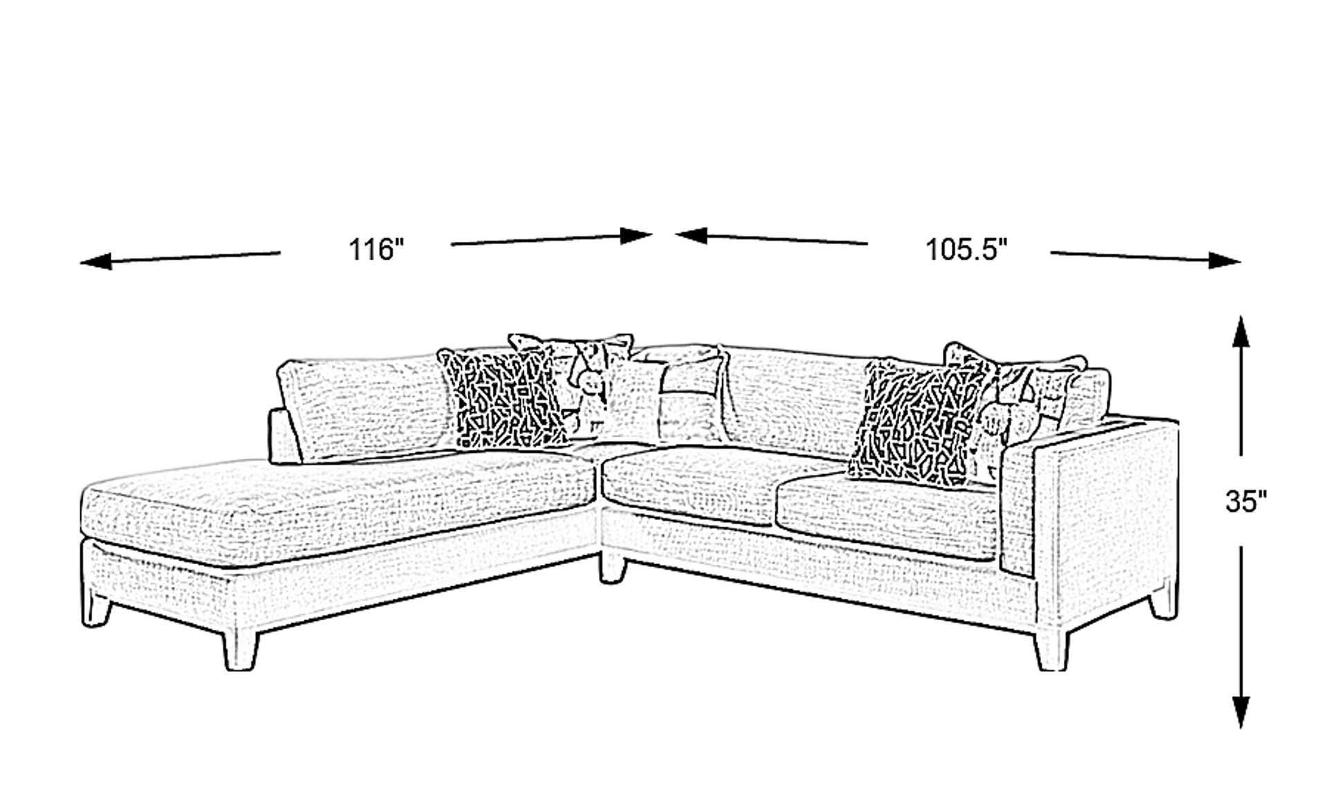 Dimension Image. Please refer to the Dimension Tab on this page for dimension details.