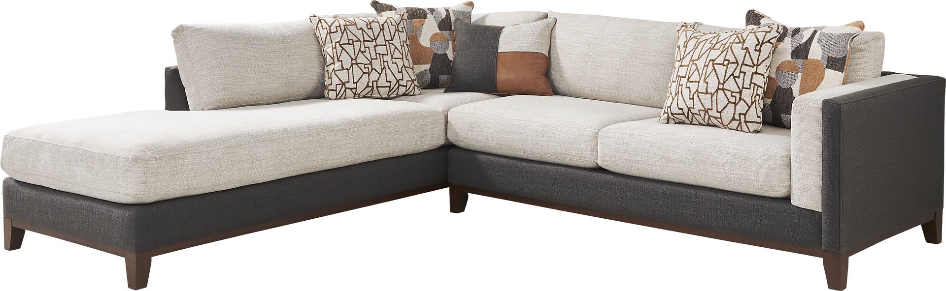 2 pc left arm chaise sectional