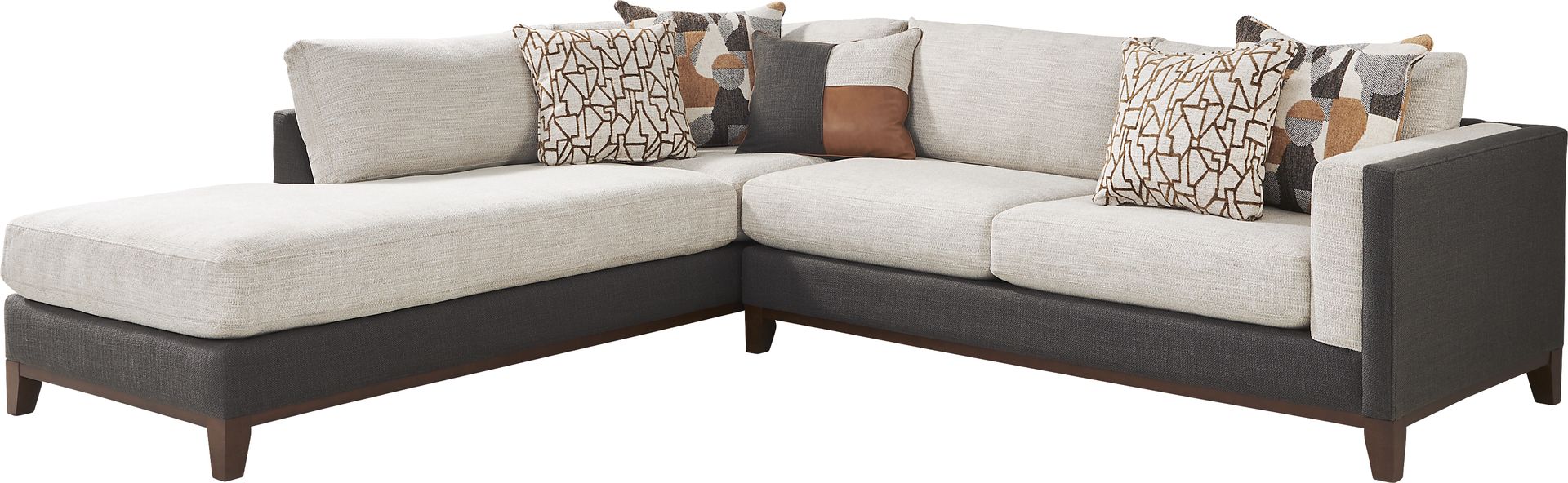 East Village Sandstone Chenille 2 Pc Sectional - Image 1
