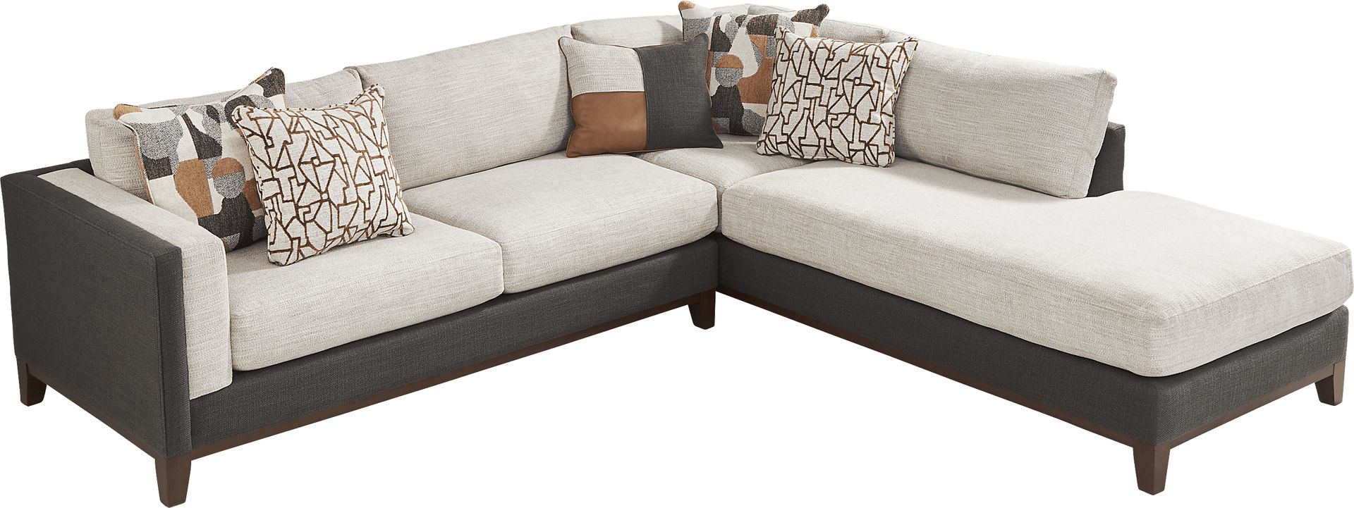 East Village Sandstone Chenille 2 Pc Sectional - Image 3