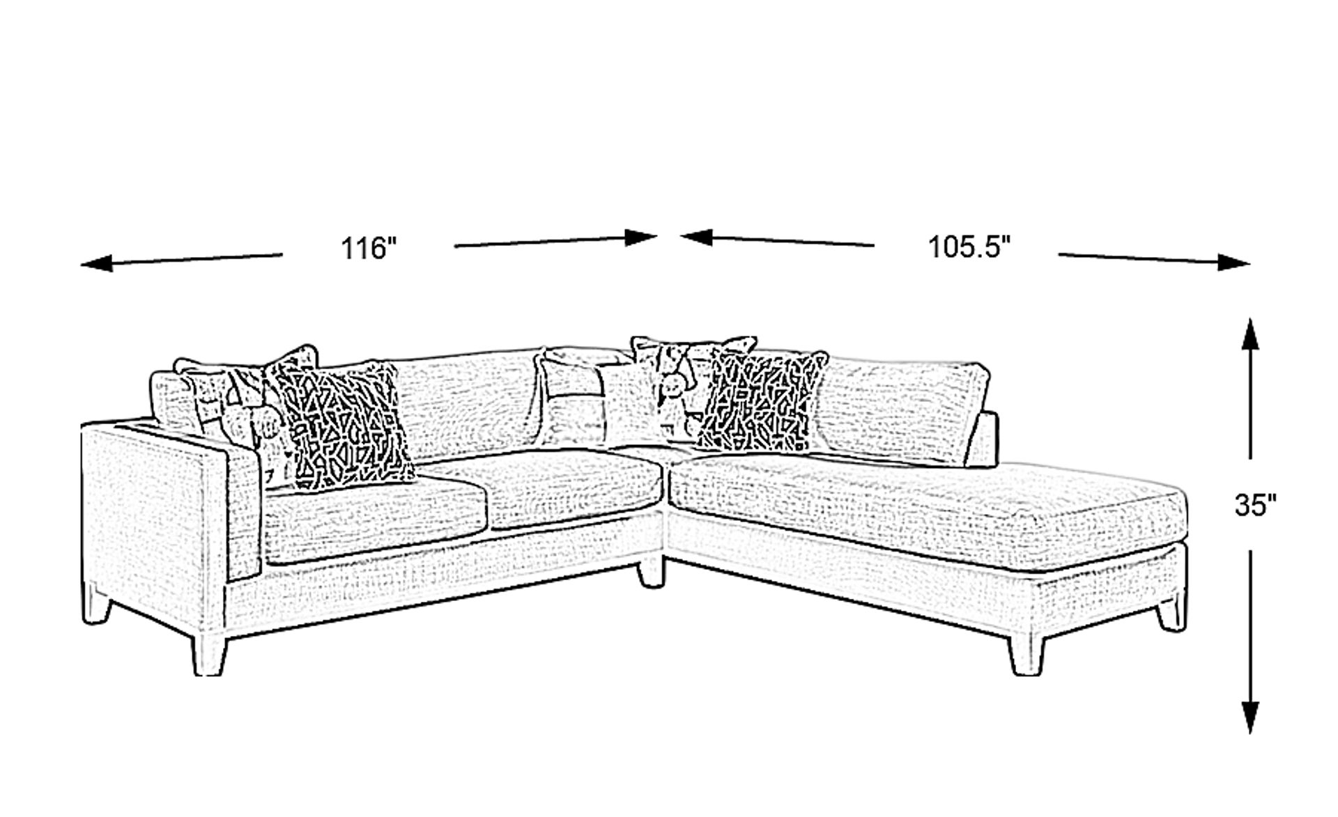 Dimension Image. Please refer to the Dimension Tab on this page for dimension details.