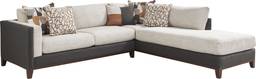 2 pc right arm chaise sectional
