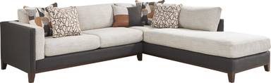 2 pc right arm chaise sectional
