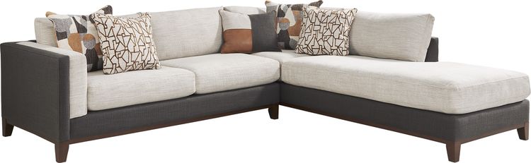 2 pc right arm chaise sectional