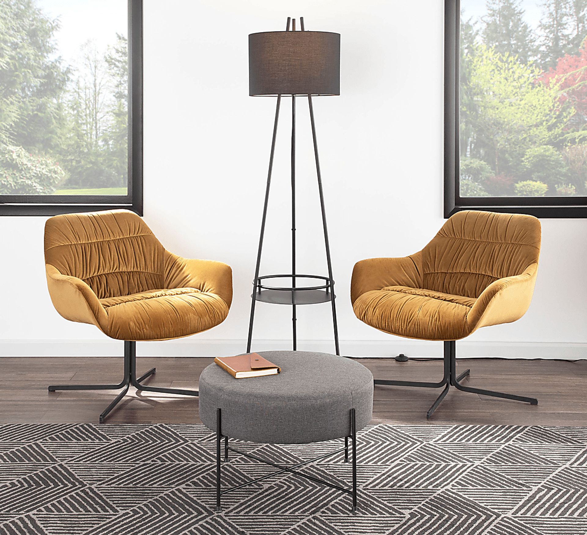 Eastchase Charcoal Ottoman - Image 5