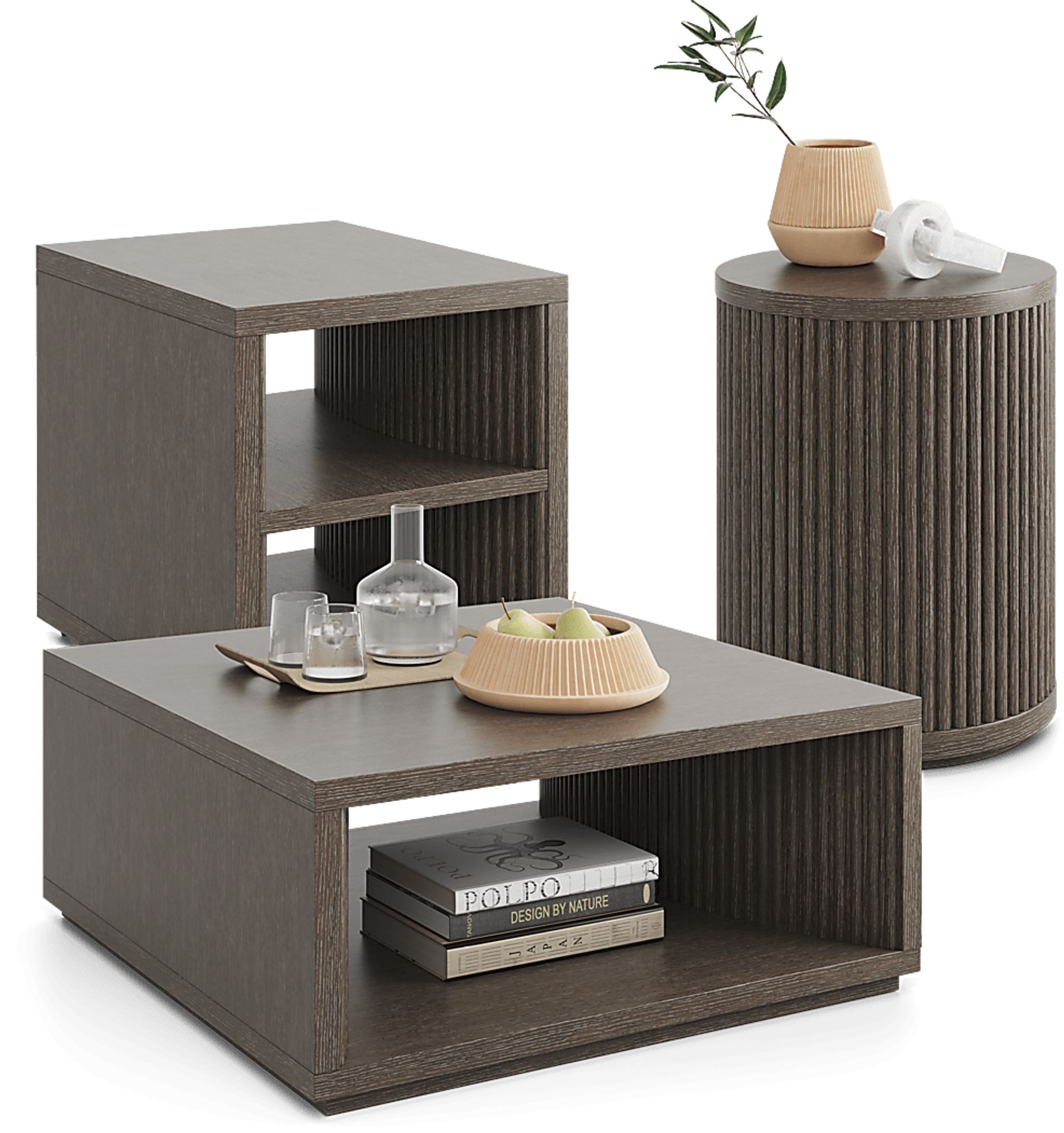 Eastchester Brown 3 Pc Table Set - Image 1